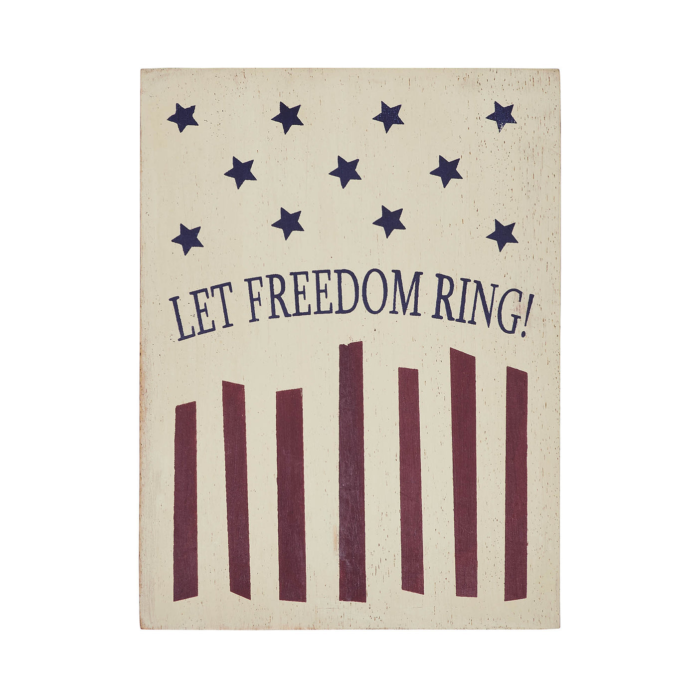 Let Freedom Ring 8" Wooden Block Sign