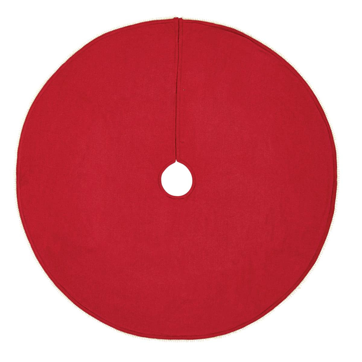 Gretchen Red and White Christmas Tree Skirt 48" Diameter