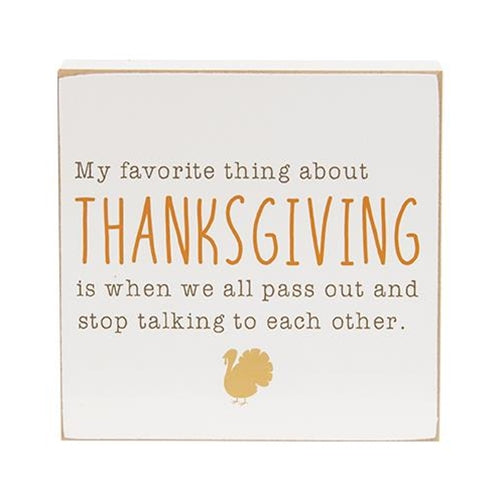 Set of 3 Friendsgiving Small 4" Square Block Signs