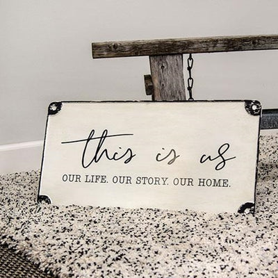 This Is Us 24" Distressed Metal Sign