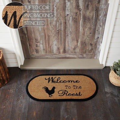 Welcome to the Roost Farmhouse Coir Oval Rug 17" x 36"