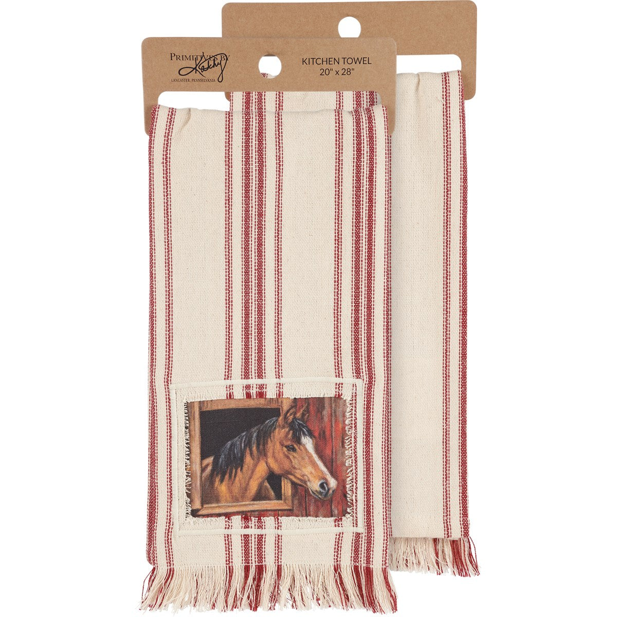 HAPPY BIRTHDAY🎂 💙 Buckskin Horse Striped Farmhouse Kitchen Towel