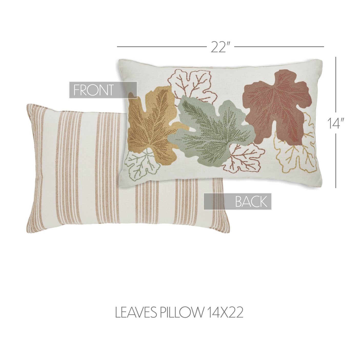 Bountifall Leaves 14" x 22" Accent Pillow