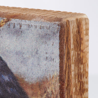 Raven On A Pumpkin 5" Small Block Sign