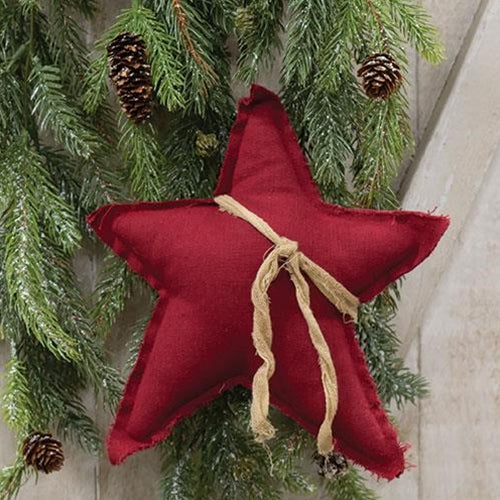💙 Red Fabric Star Ornament