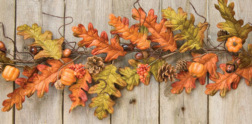 Harvest Leaves 4 ft Faux Fall Foliage Garland