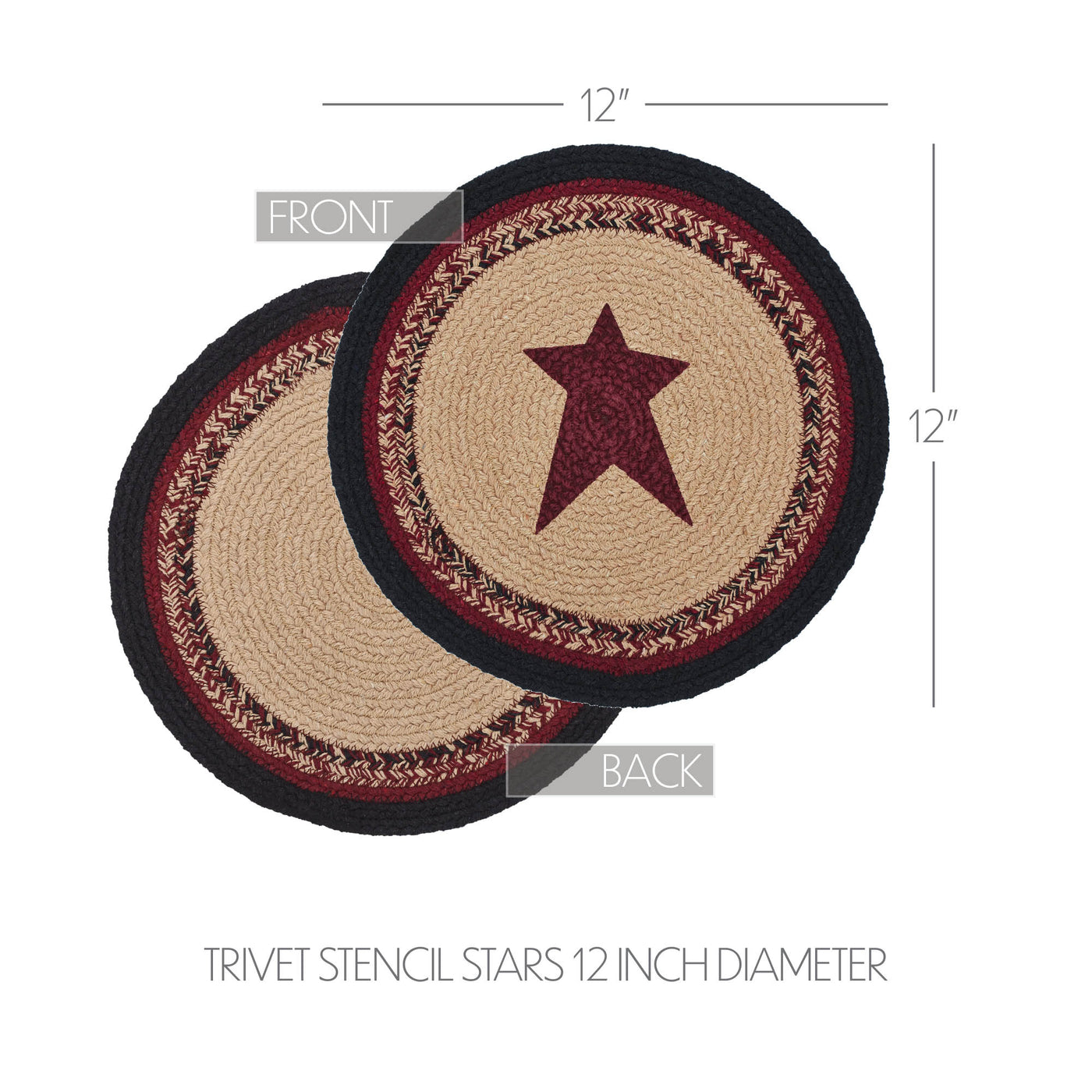 Connell Trivet Stencil Stars 12" Diameter