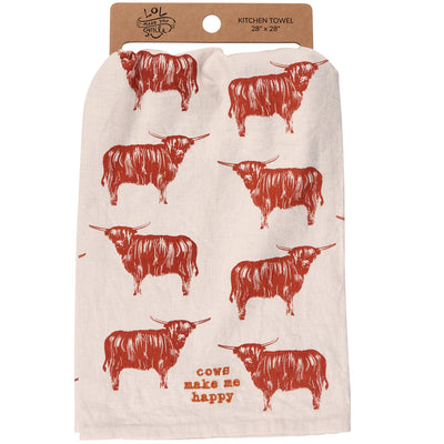 Cows Make Me Happy Kitchen Towel