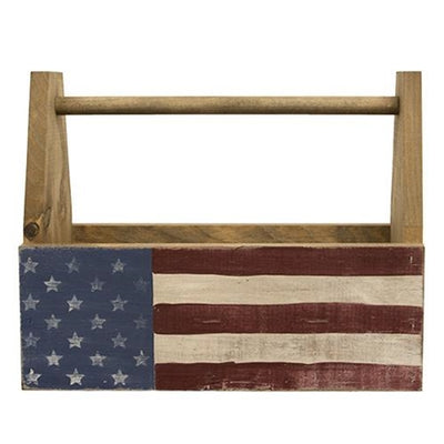 Americana Welcome Double Sided Wooden Tote