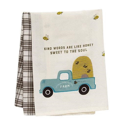 Kind Words Are Like Honey Sweet To The Soul Kitchen Towel Set