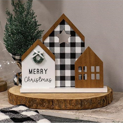 Merry Christmas Woodland Cutout Home Sitter