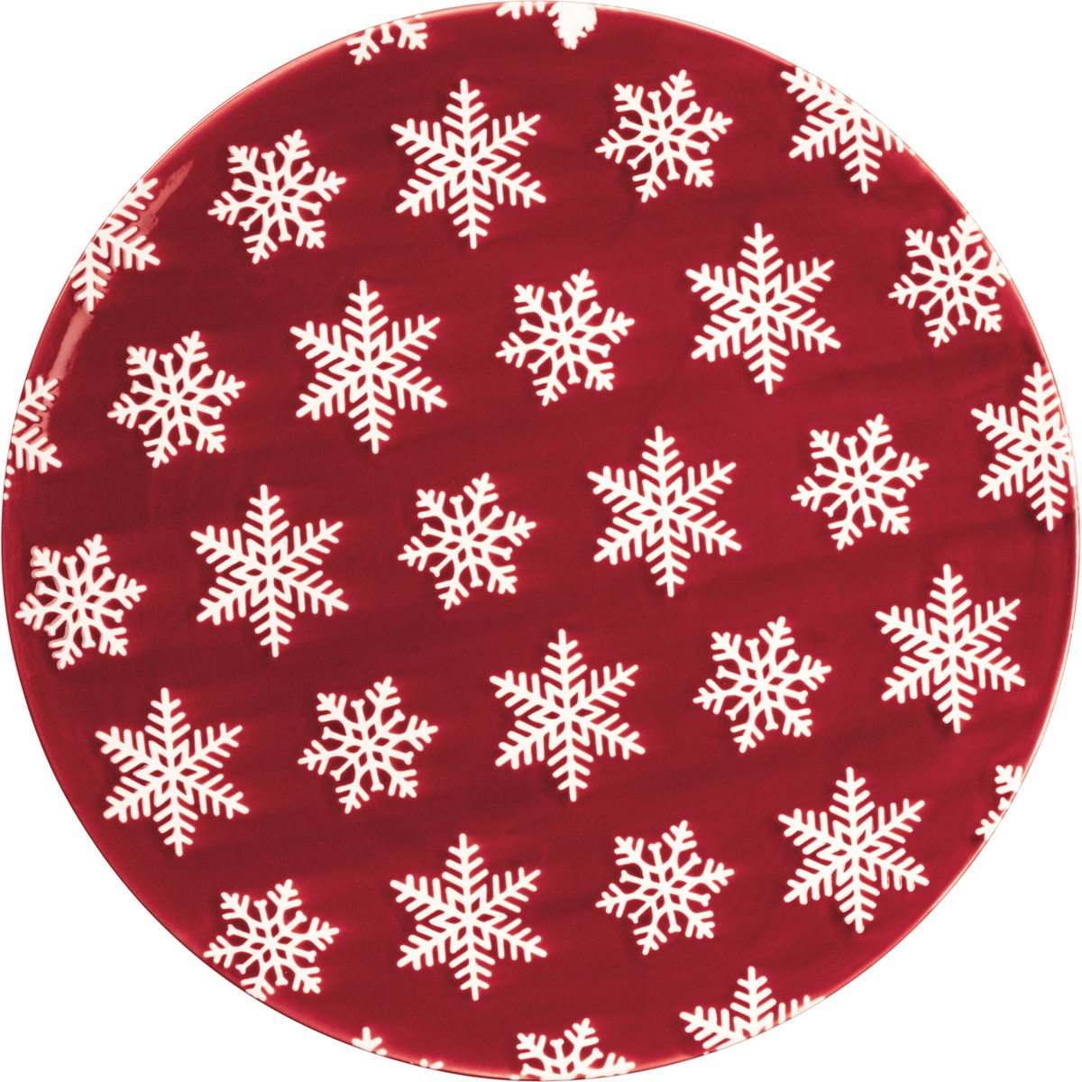 HAPPY BIRTHDAY🎂 💙 Nordic Red Snowflake 10" Dinner Plate