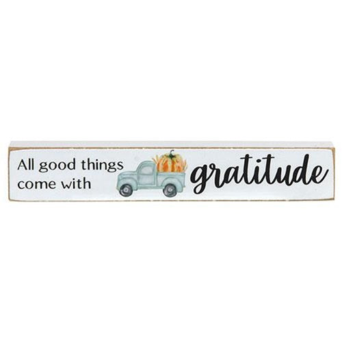 Set of 3 Fall Gratitude and Thankful Mini Sticks