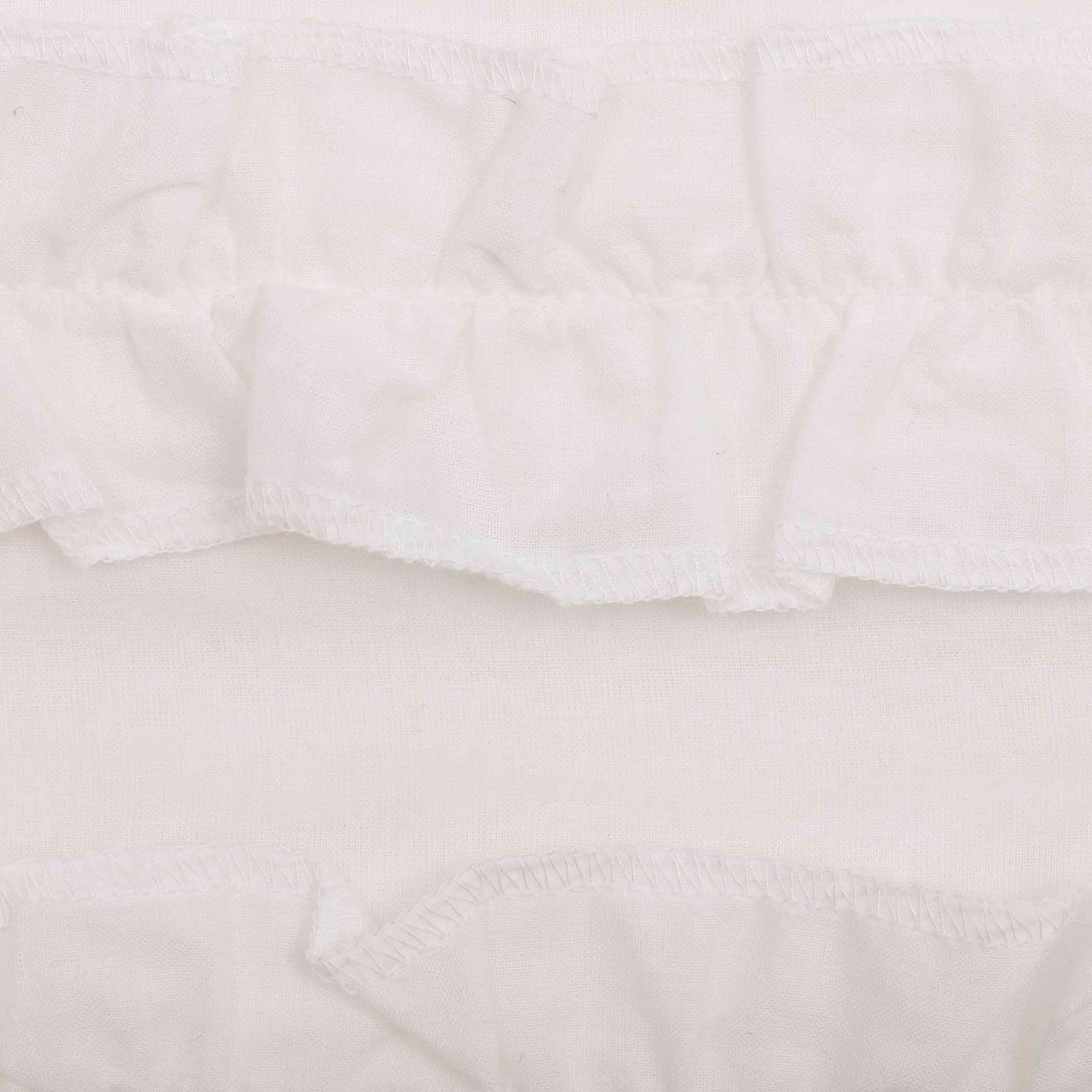 💙 White Ruffled Sheer Petticoat Valance Curtain 16" x 60"