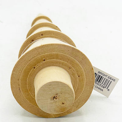 Natural Farmhouse Wooden Spindle Tree 7" H