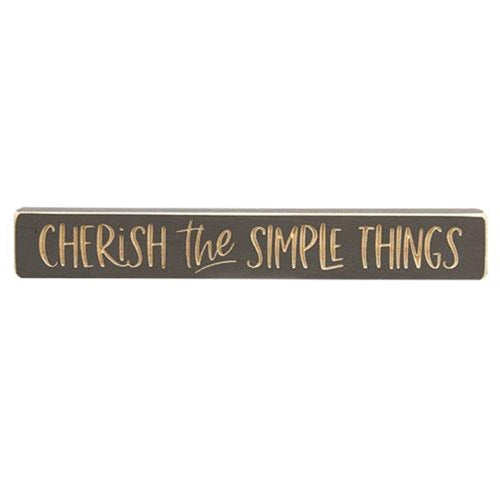 Cherish the Simple Things 12" Engraved Block