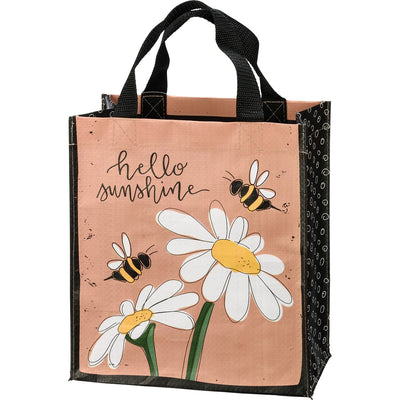 Hello Sunshine Bees and Daisies Daily Market Tote