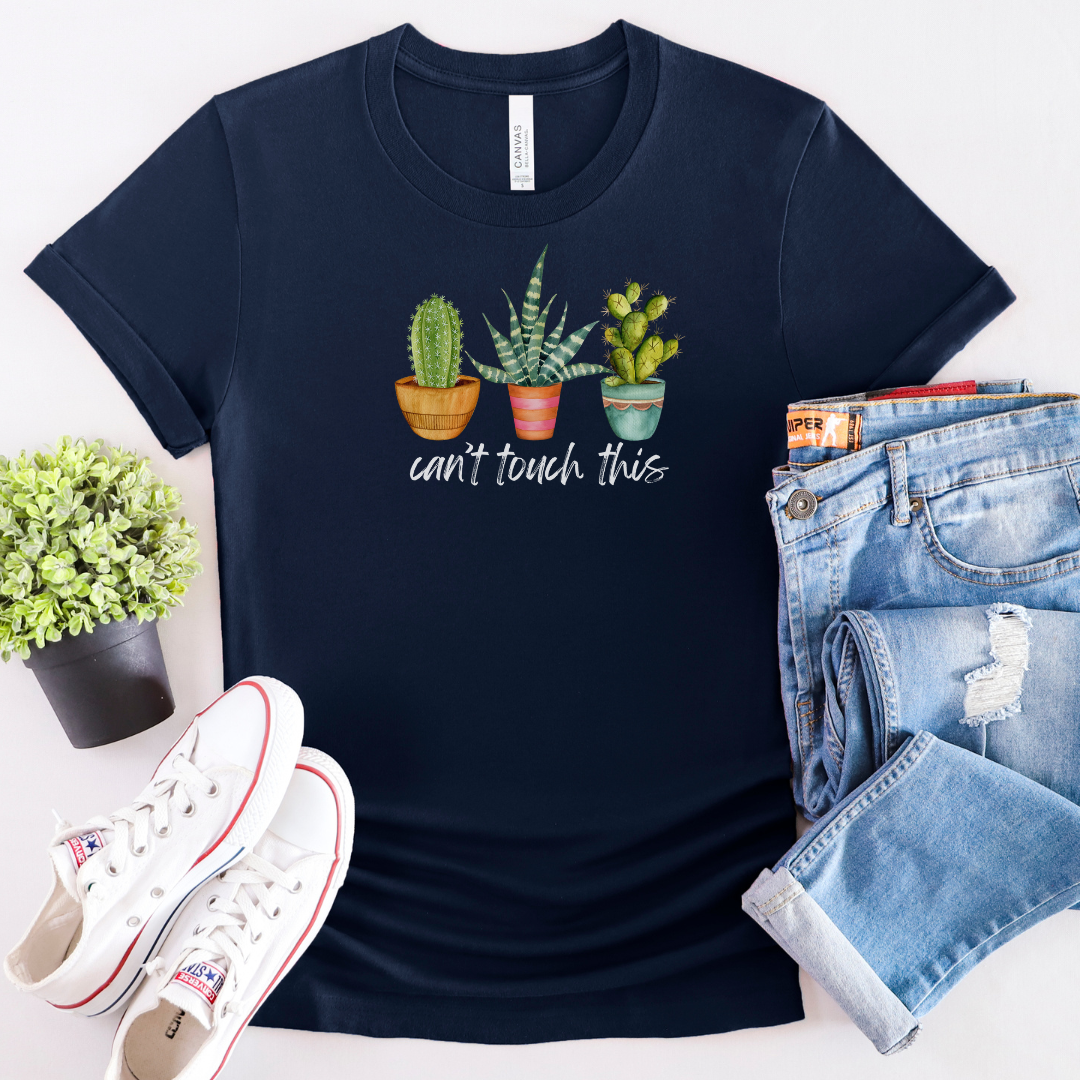 Can't Touch This Cactus Cozy T-Shirt Navy / 4XL