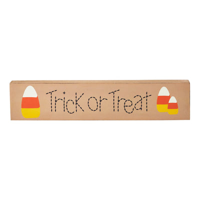 Trick Or Treat Candy Corn 13" Wooden Sign