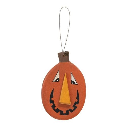 Set of 2 Happy Jack o Lantern Ornaments