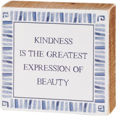 Surprise Me Sale 🤭 Set of 3 Kindness Is Beauty Block Signs Cottage Style