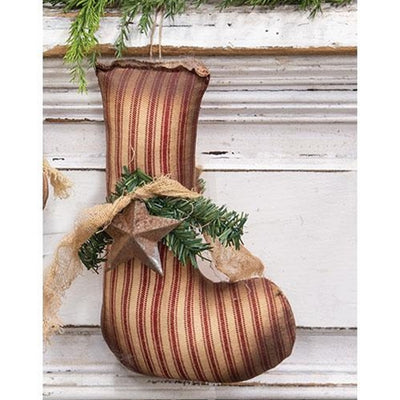 💙 Ticking Stripe Christmas Stocking Ornament