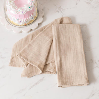 Set of 4 Tan Double Weave Napkins