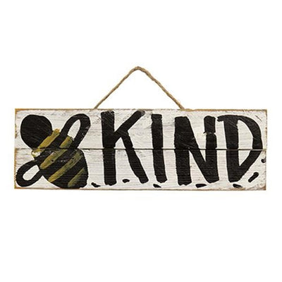 Set of 2 Bee Happy and Kind Hanging Signs