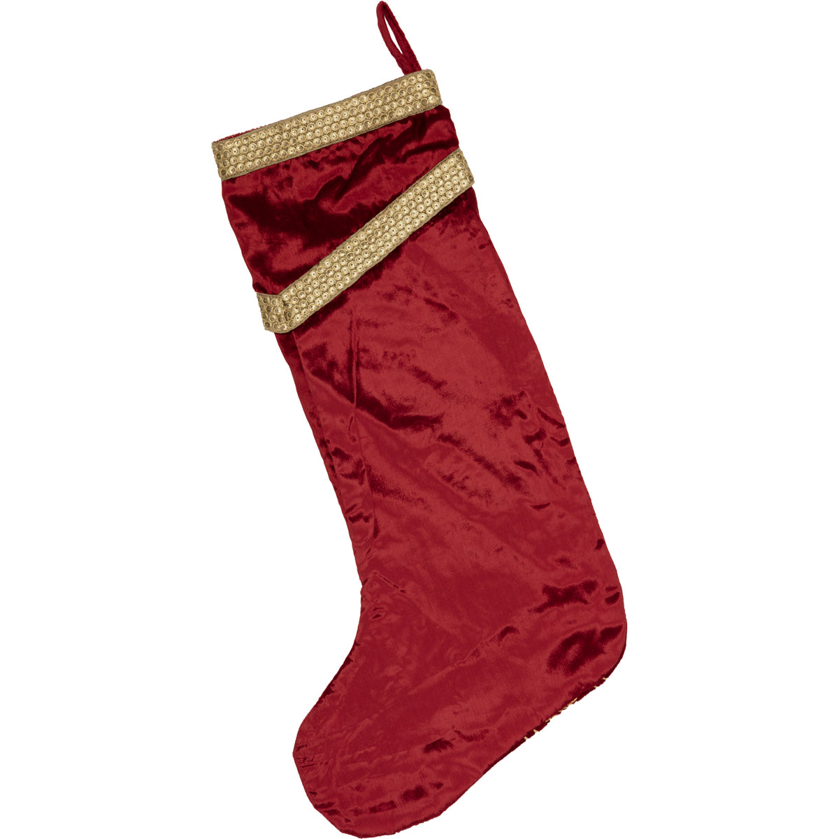 Yule Christmas Red and Gold 20" Stocking