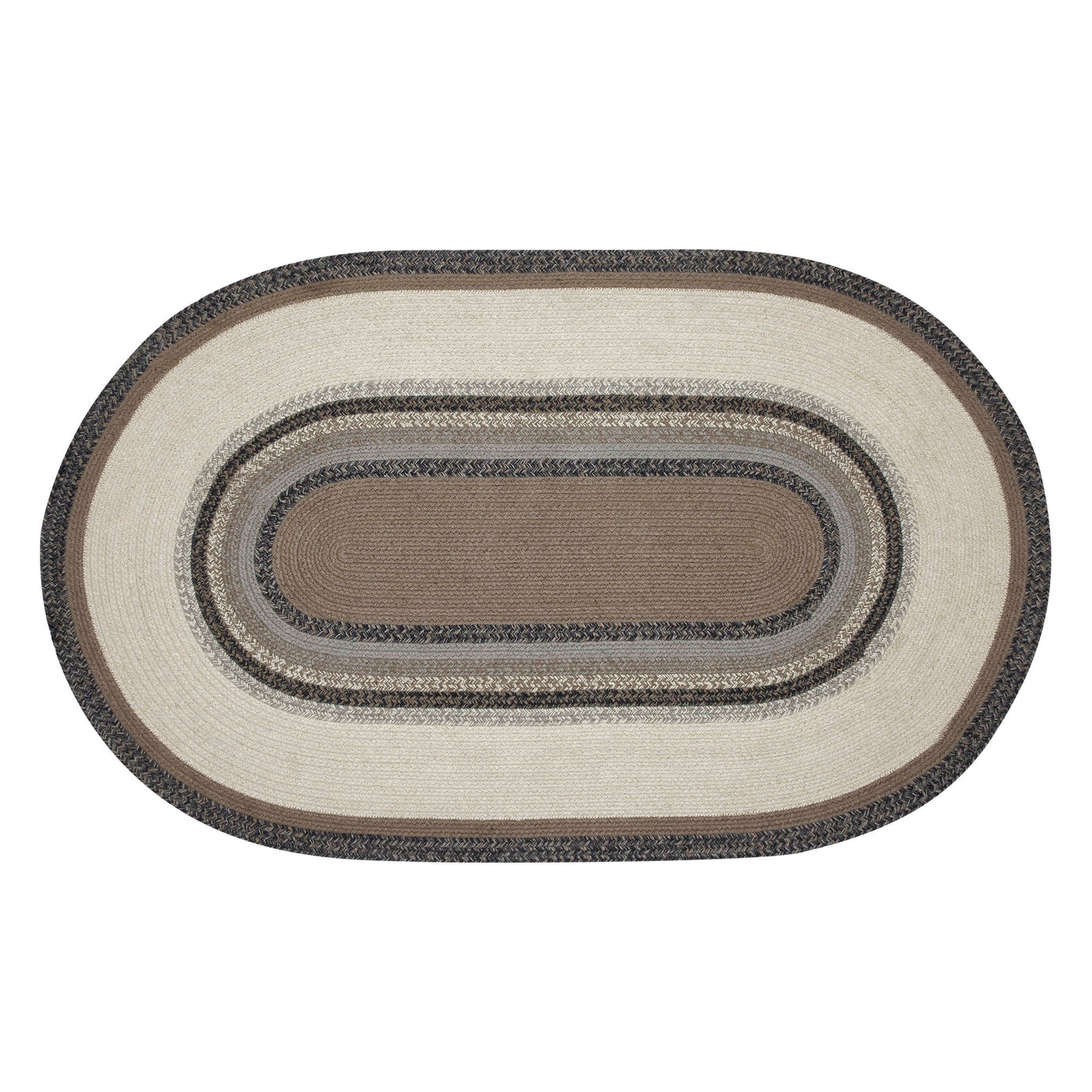 Floral Vine Jute 60" Oval Rug with Pad