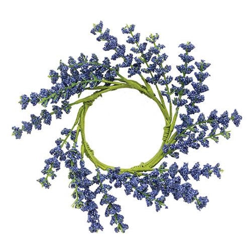 💙 Blue Astilbe 8" Faux Ring Small Wreath