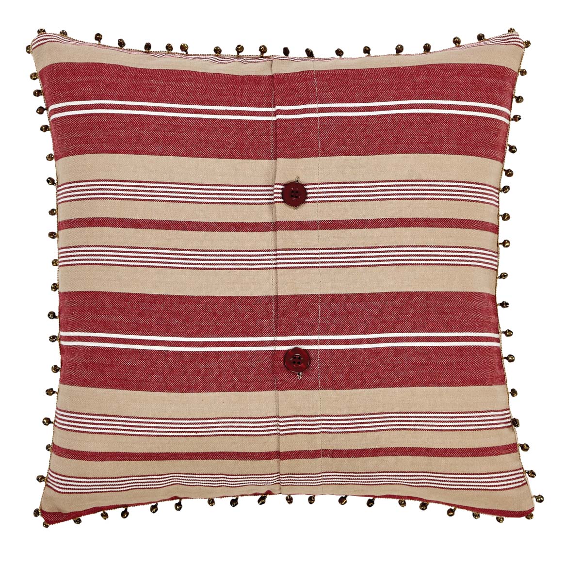 Vintage-Style Noel Stripe Pillow 16"