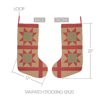 Dolly Star Tan Patch Stocking 20"