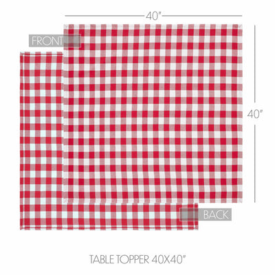 Buffalo Check Red 40" Table Topper