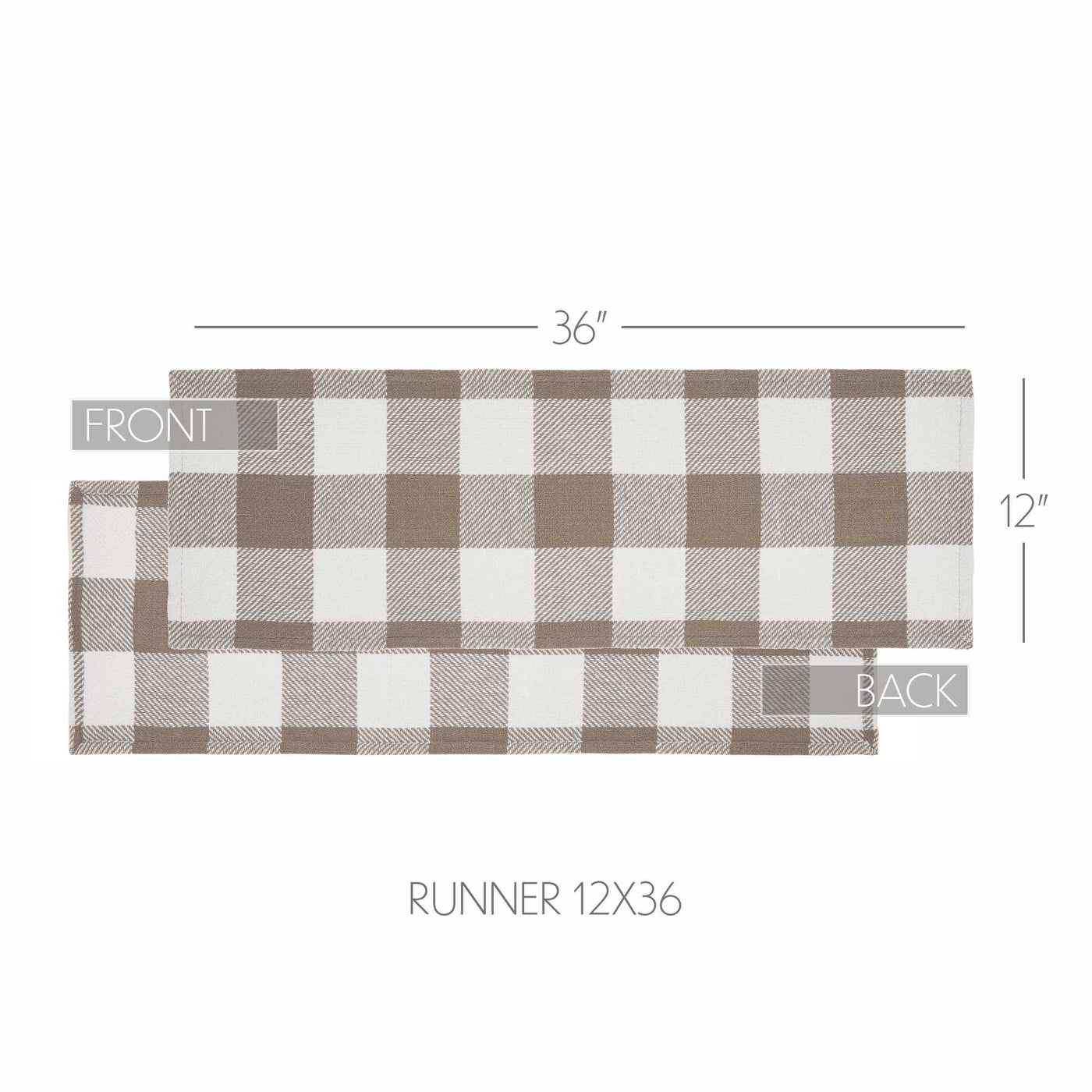 Annie Buffalo Check Portabella 36" Table Runner