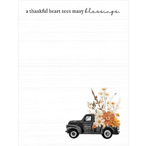 A Thankful Heart Sees Many Blessings Magnetic Notepad