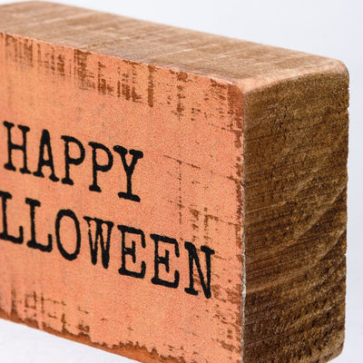 Happy Halloween Mini Wooden Block Sign
