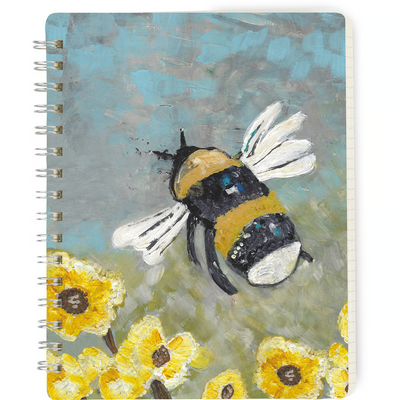 Bumblebee and Flowers Spiral Notebook
