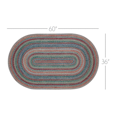 Multi Jute 60" Oval Rug Oval w/ Pad