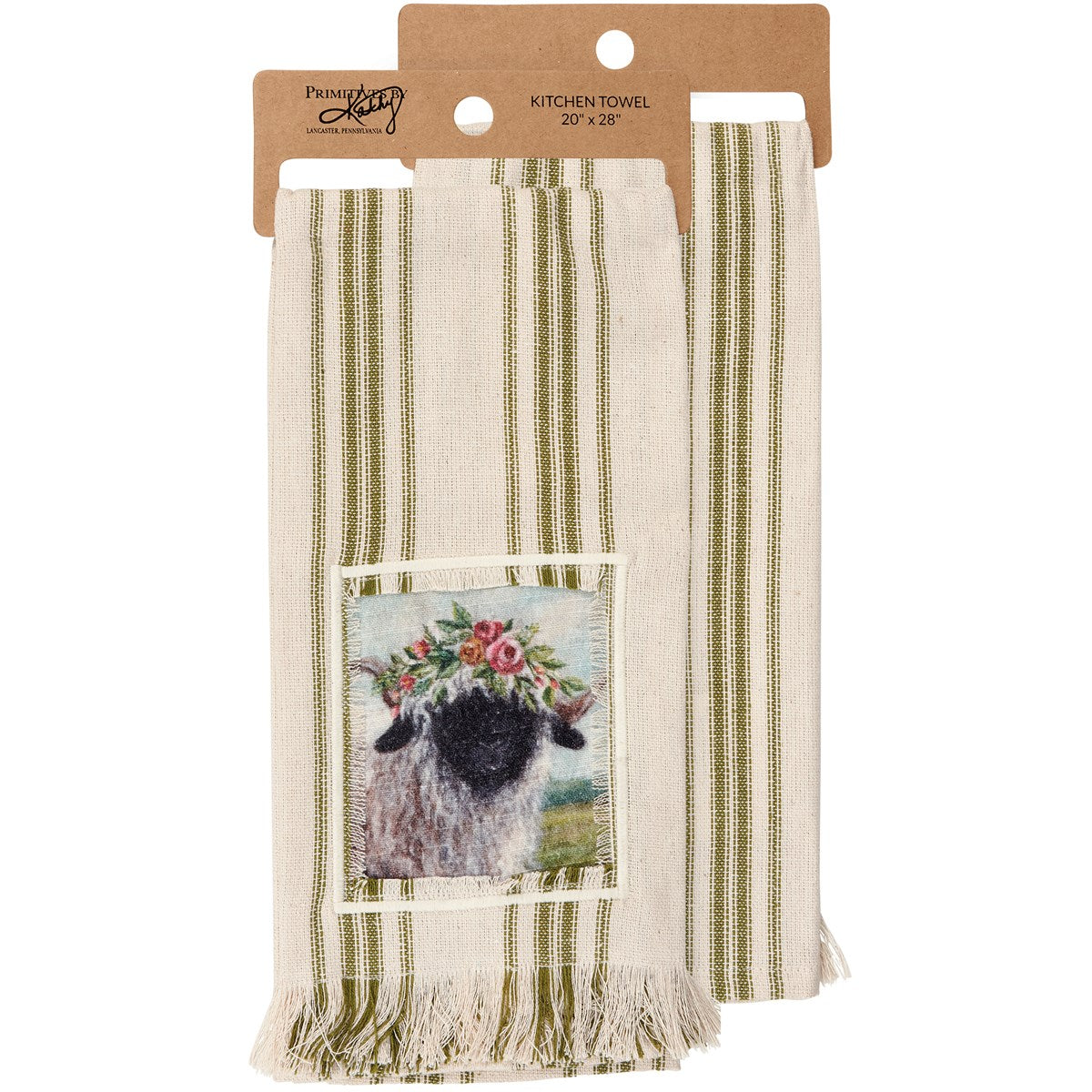 Floral Crown Sheep Kitchen Towel