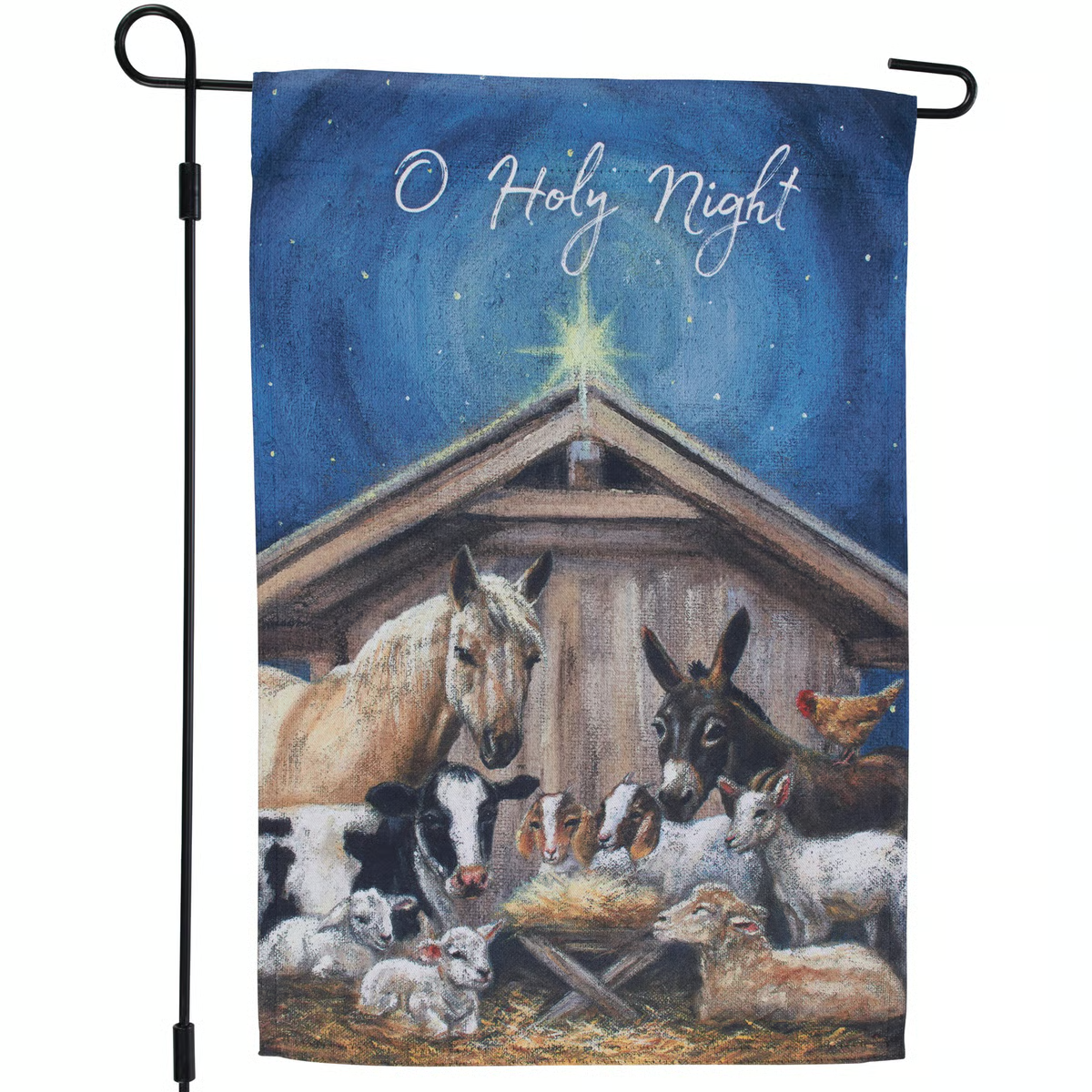 O Holy Night Nativity Garden Flag – Blueberry Lane Shop