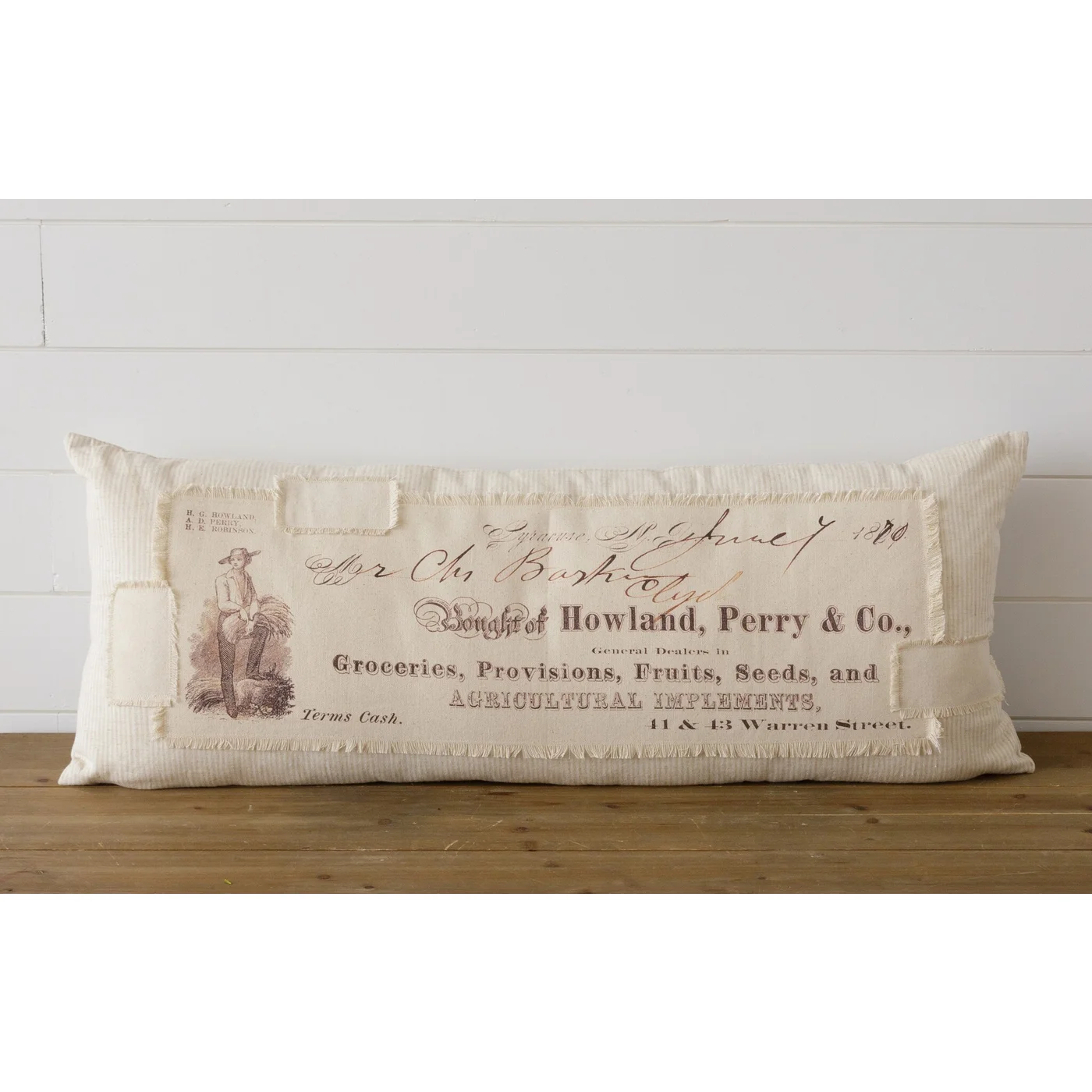 Antique Feed And Seed Store Lumbar Pillow