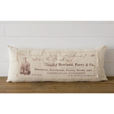 Antique Feed And Seed Store Lumbar Pillow