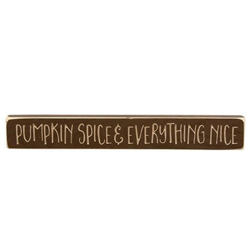 Pumpkin Spice & Everything Nice 12" Engraved Block