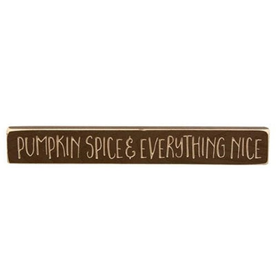 Pumpkin Spice & Everything Nice 12" Engraved Block
