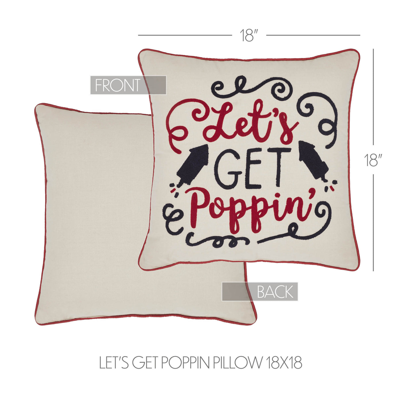 Let's Get Poppin 18" Accent Pillow