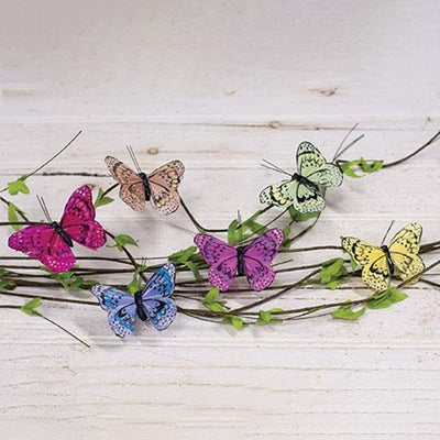 Set of 12 Feather Butterfly Clips