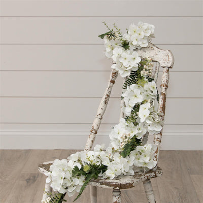 White Hydrangea 48" Faux Floral Garland