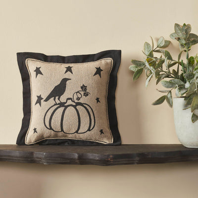 Raven Harvest Primitive Pumpkin Mini 6" Pillow