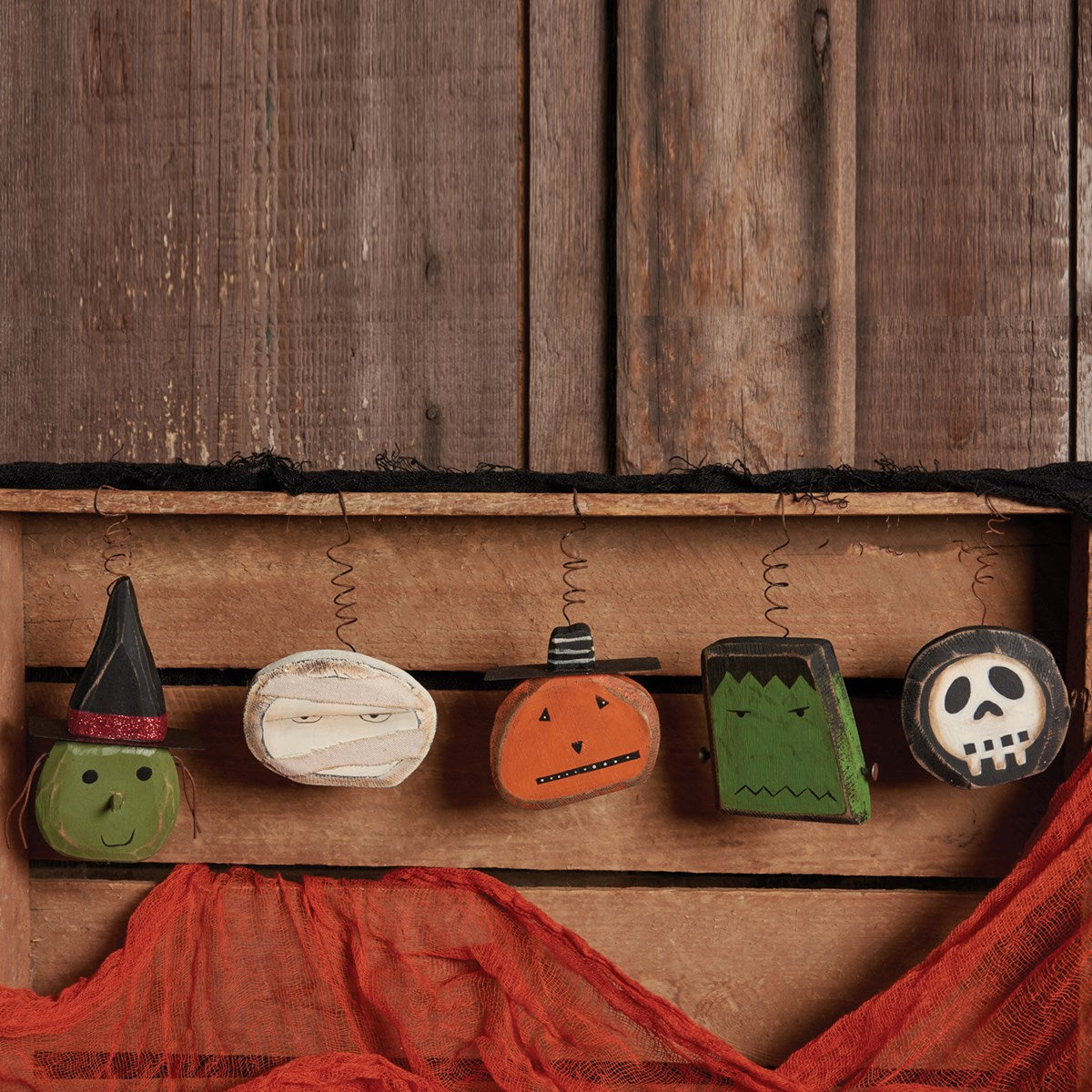 Set of 5 Spooky Halloween Ornament Set